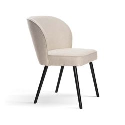 Scaun tapitat bej/negru Aniel Plus