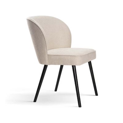 Scaun tapitat bej/negru Aniel Plus