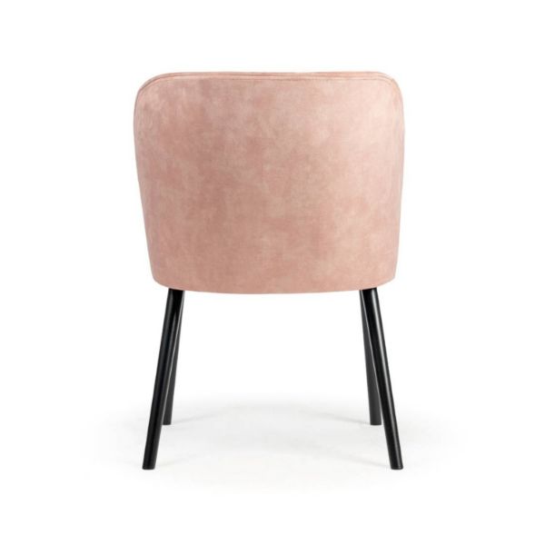 Scaun tapitat roz/negru Aniel Plus