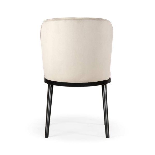 Scaun tapitat bej/negru Aniel Pro