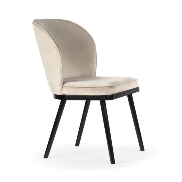 Scaun tapitat bej/negru Aniel Pro