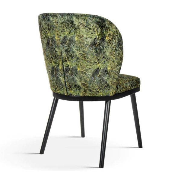 Scaun tapitat floral mixt/negru Aniel Pro