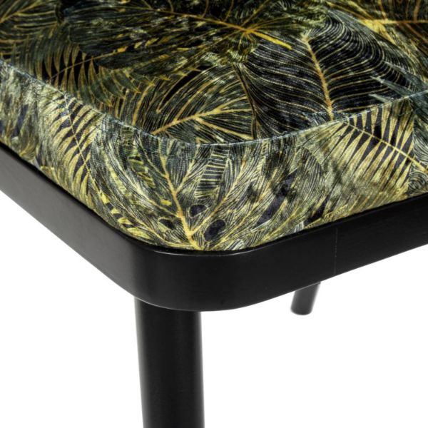 Scaun tapitat floral mixt/negru Aniel Pro