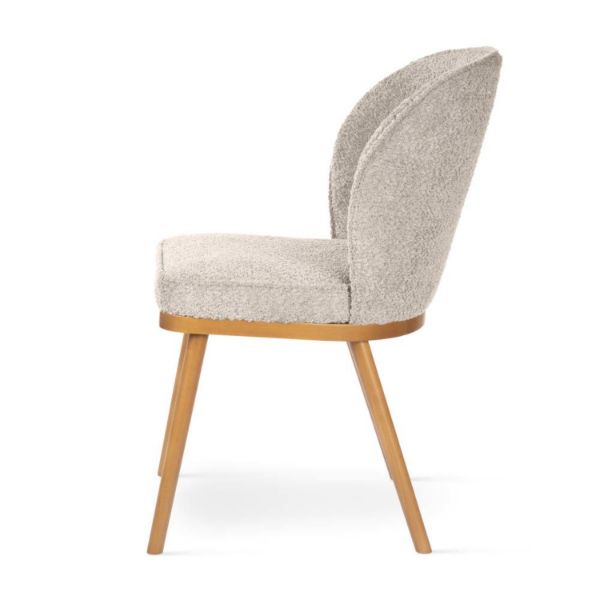 Scaun tapitat gri boucle/stejar Aniel Pro