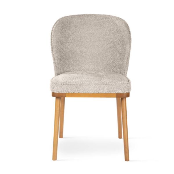 Scaun tapitat gri boucle/stejar Aniel Pro