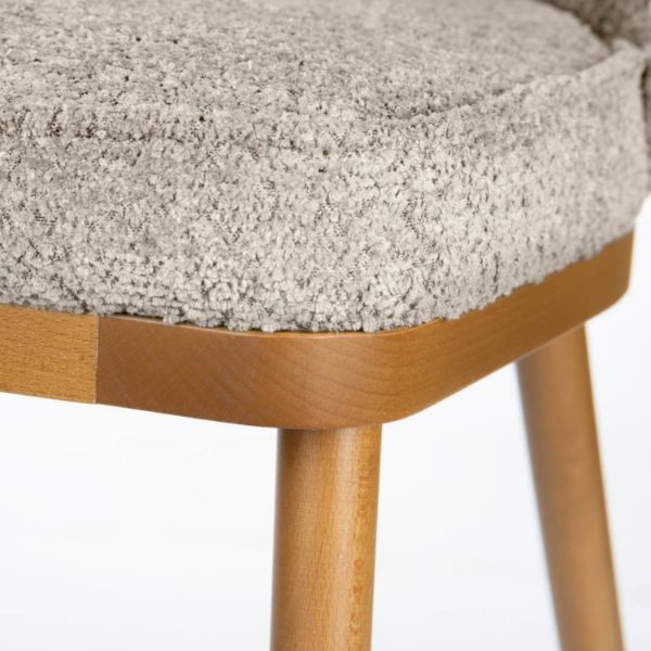 Scaun tapitat gri boucle/stejar Aniel Pro