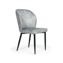 Scaun tapitat bleu/negru Aniel
