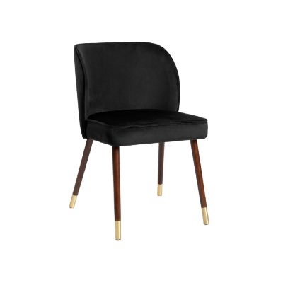 	Scaun tapitat negru cu auriu Aniel Plus