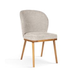 Scaun tapitat gri boucle/stejar Aniel Pro