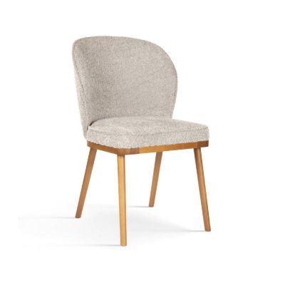 Scaun tapitat gri boucle/stejar Aniel Pro
