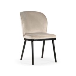 Scaun tapitat bej/negru Aniel Pro