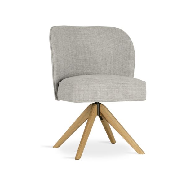 Scaun rotativ gri/stejar Aniel Supreme Swivel Wood