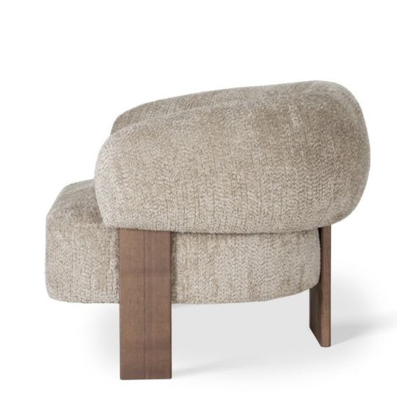 Fotoliu tapitat bej Pimo