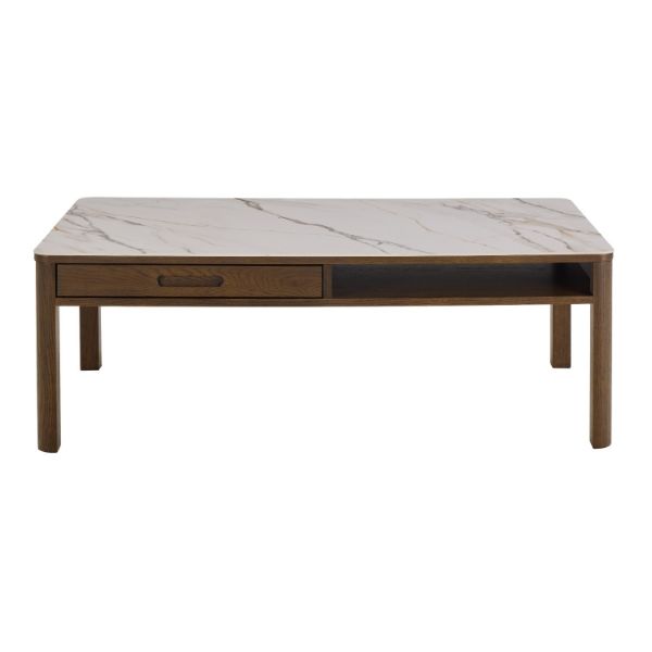 Masuta cafea 130 cm crem/stejar afumat Southampton