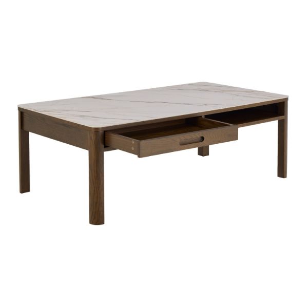 Masuta cafea 130 cm crem/stejar afumat Southampton