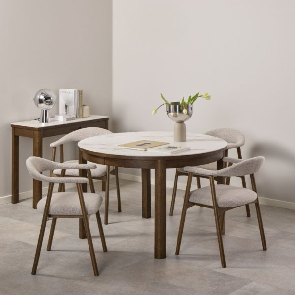 Masa fixa 120 cm crem/stejar afumat Southampton