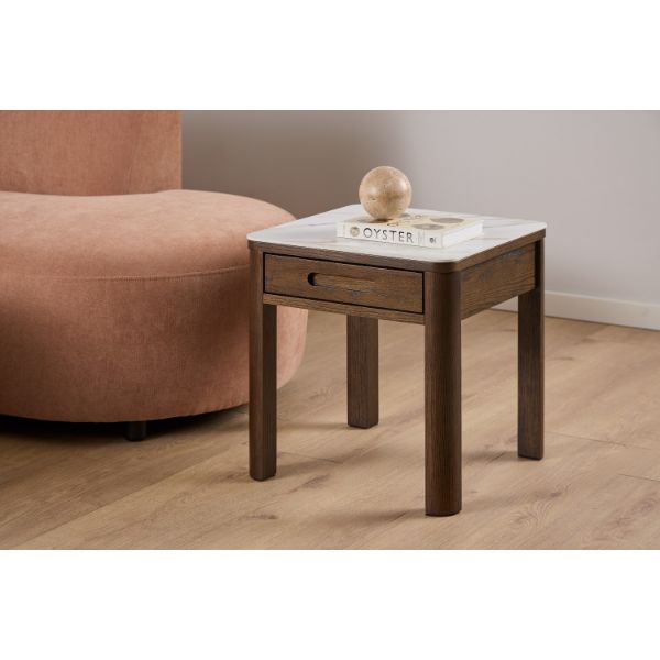 Masa laterala crem/stejar afumat Southampton