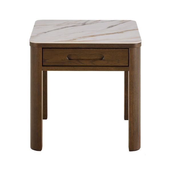 Masa laterala crem/stejar afumat Southampton