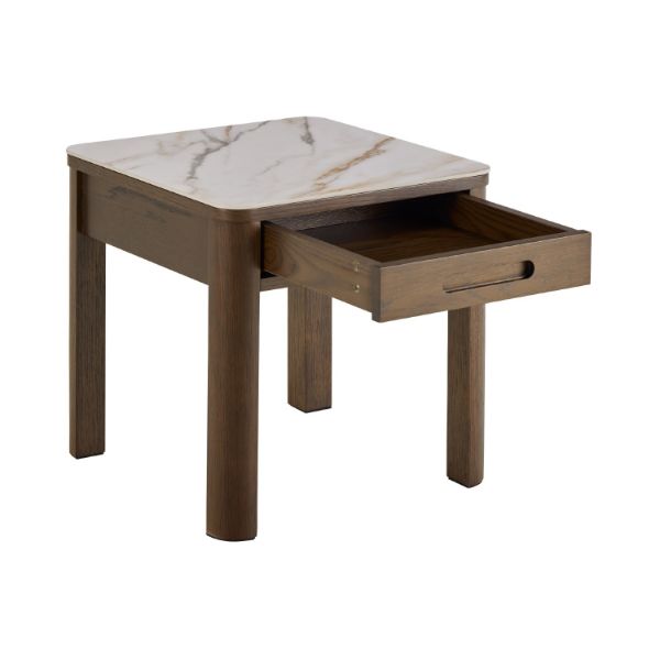 Masa laterala crem/stejar afumat Southampton