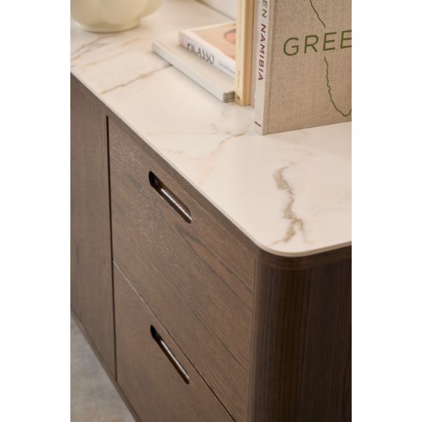 Bufet 2 usi 2 sertare crem/stejar afumat Southampton