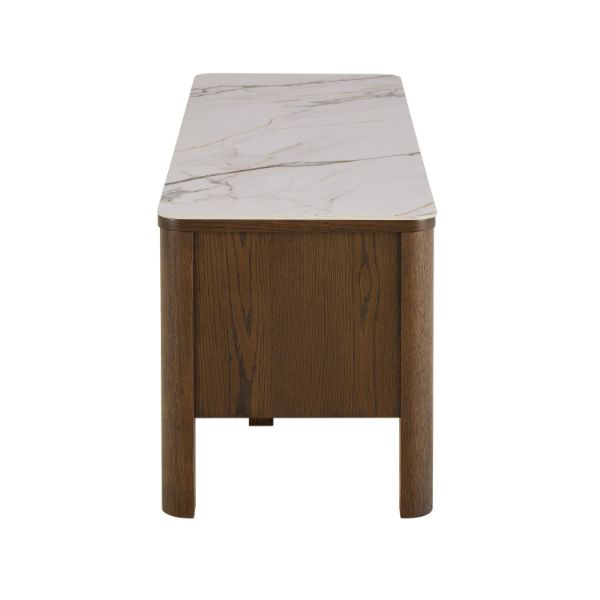 	Comoda TV 2 usi crem/stejar afumat Southampton