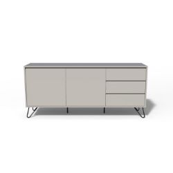 Bufet 2 usi 3 sertare gri Elona