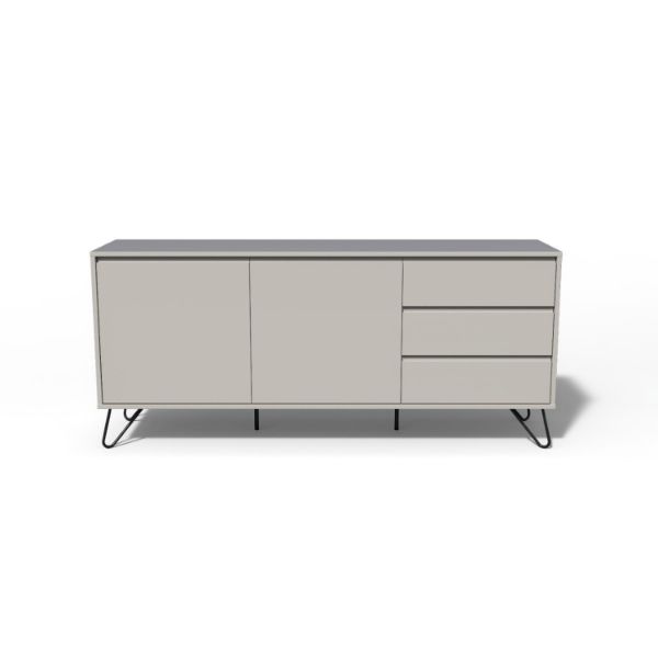 Bufet 2 usi 3 sertare gri Elona