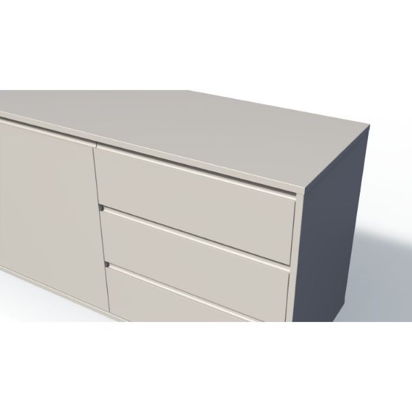 	Bufet 2 usi 3 sertare gri Elona