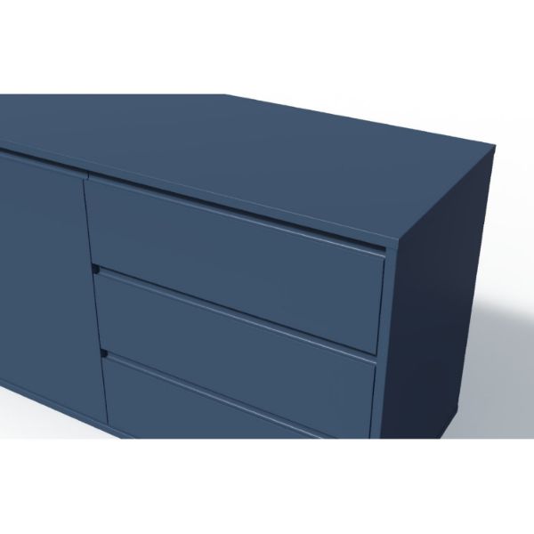 Bufet 2 usi 3 sertare albastru Elona