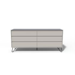 Comoda 6 sertare gri Elona