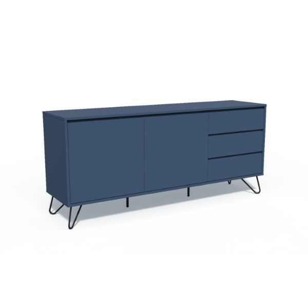 Comoda 6 sertare, albastru, Elona