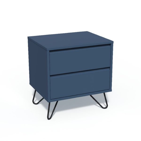 Noptiera 2 sertare albastru Elona