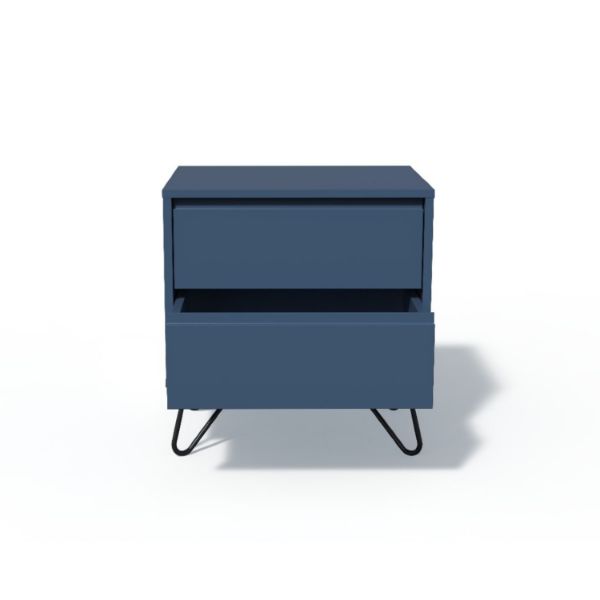 Noptiera 2 sertare albastru Elona