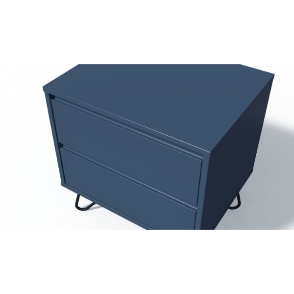 Noptiera 2 sertare albastru Elona