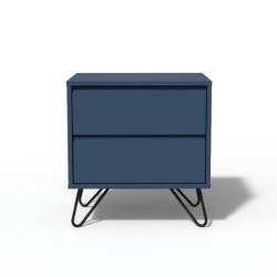 Noptiera 2 sertare albastru Elona