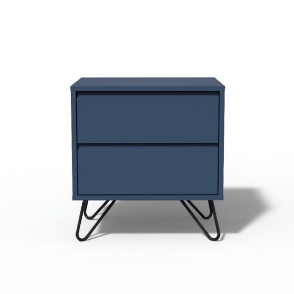 Noptiera 2 sertare albastru Elona