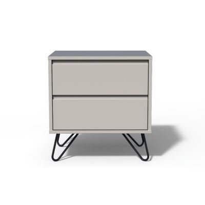 Noptiera cu 2 sertare gri Elona