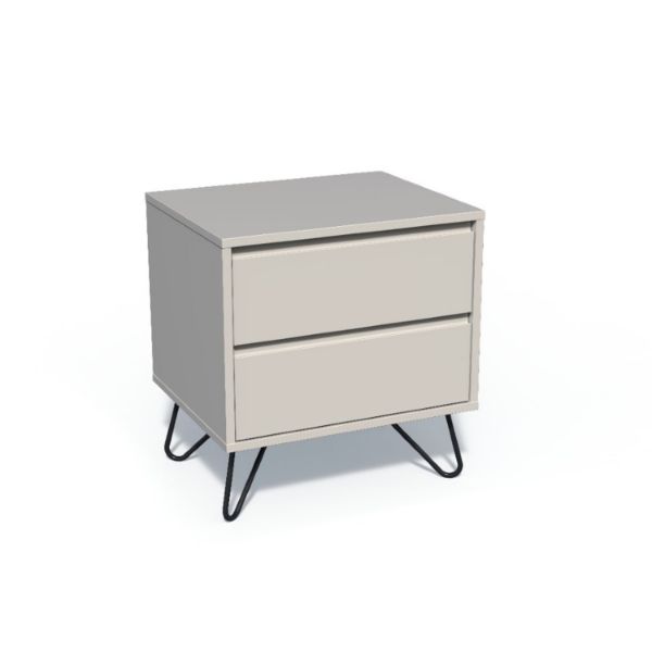 	Noptiera cu 2 sertare gri Elona