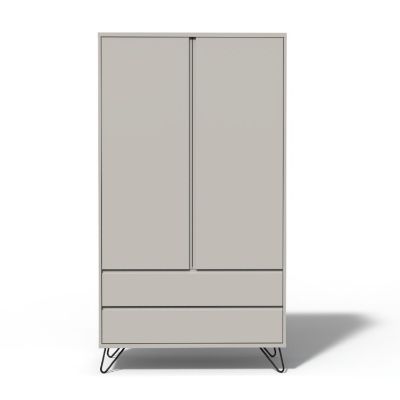 Dulap 2 usi 2 sertare gri Elona