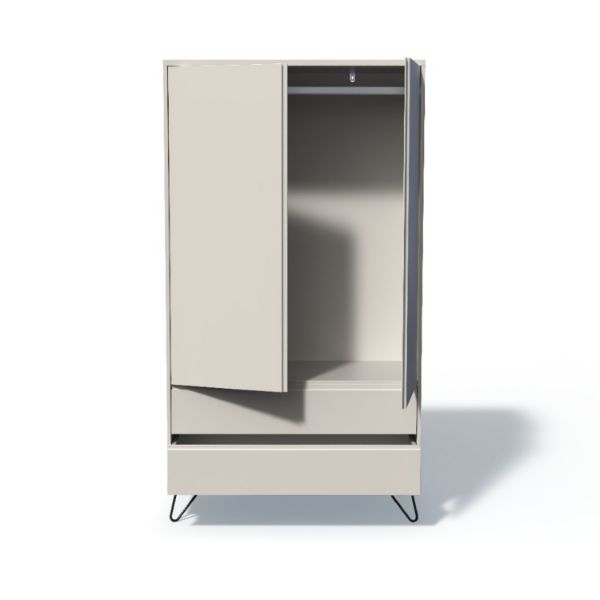 Dulap 2 usi 2 sertare gri Elona