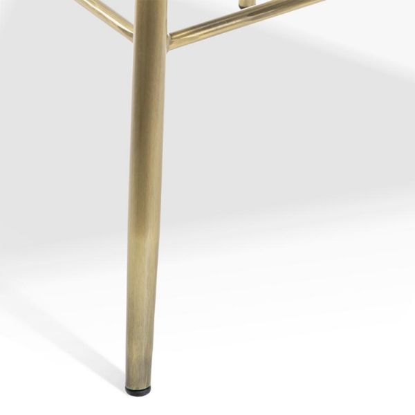 Scaun bar tapitat bej/auriu Aniel M