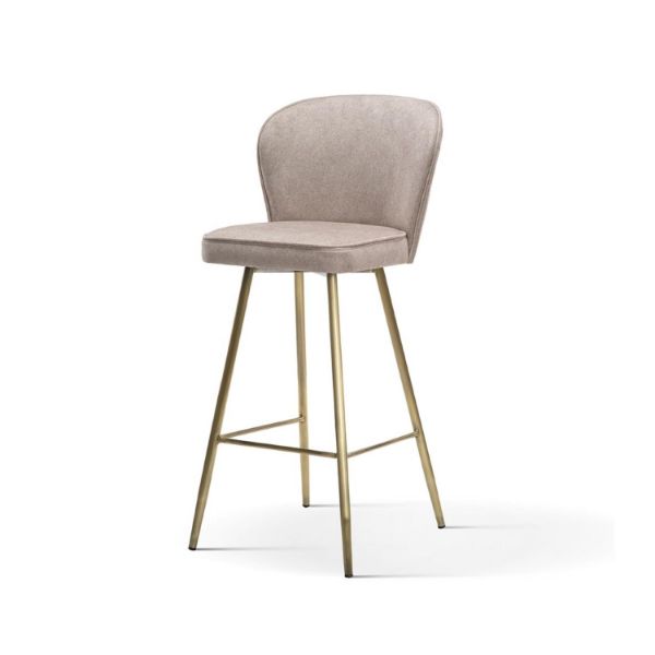 	Scaun bar tapitat bej/auriu Aniel M