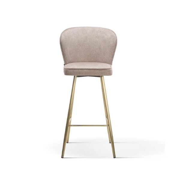 	Scaun bar tapitat bej/auriu Aniel M