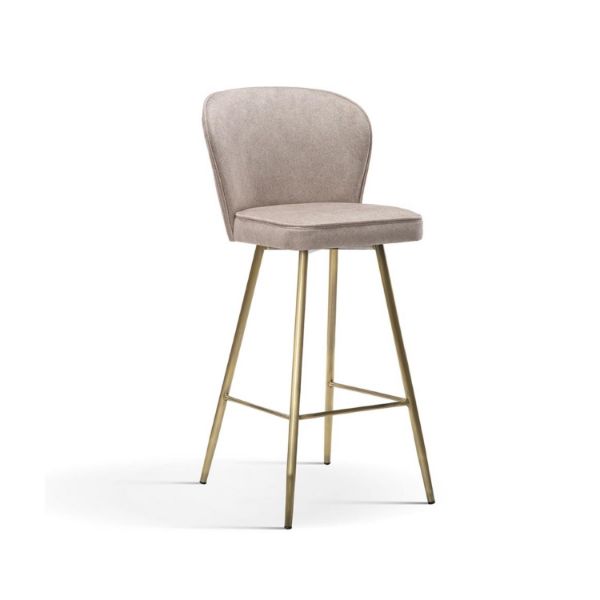 	Scaun bar tapitat bej/auriu Aniel M