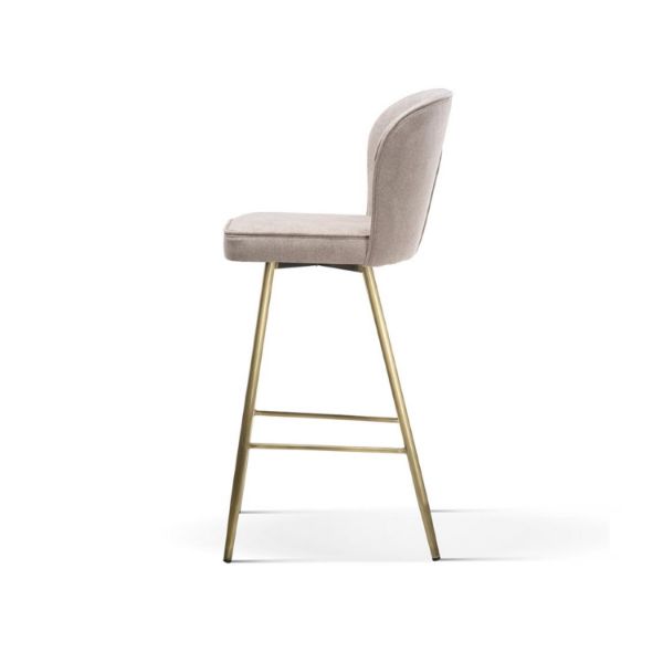 Scaun bar tapitat bej/auriu Aniel L