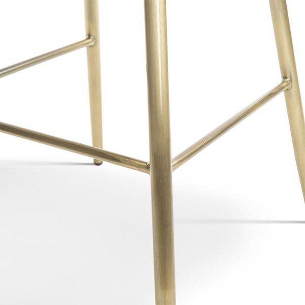 Scaun bar tapitat bej/auriu Aniel L