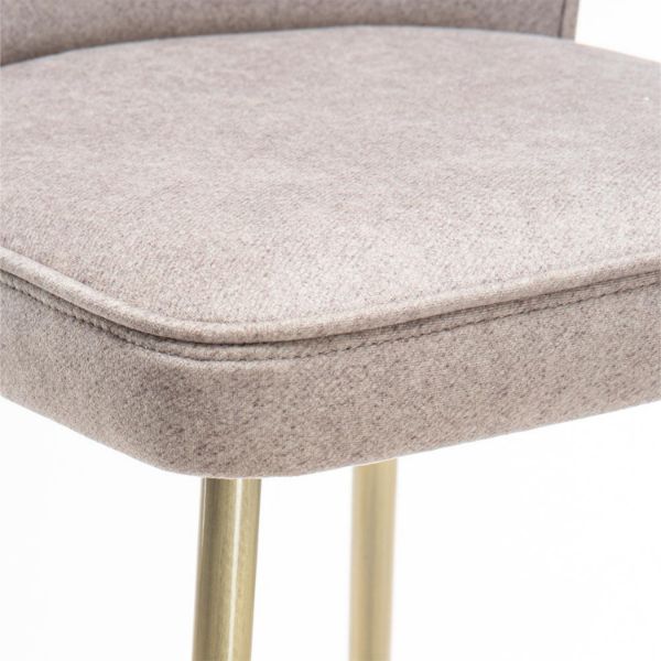 Scaun bar tapitat bej/auriu Aniel L