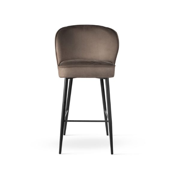 	Scaun bar tapitat taupe/negru Aniel Supreme M