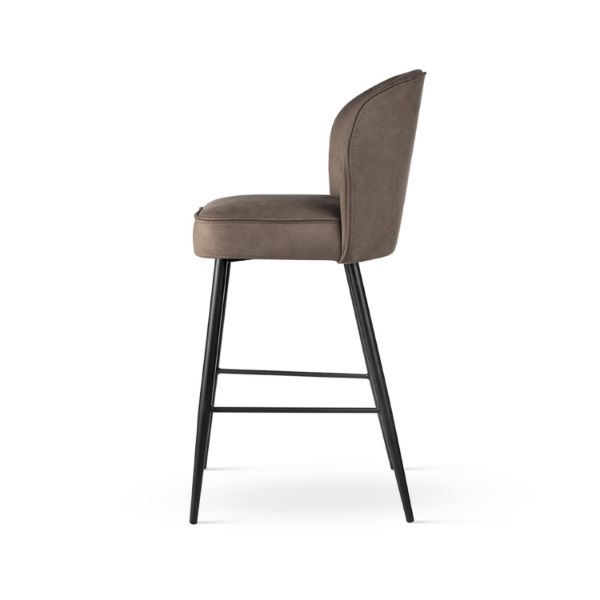 	Scaun bar tapitat taupe/negru Aniel Supreme L