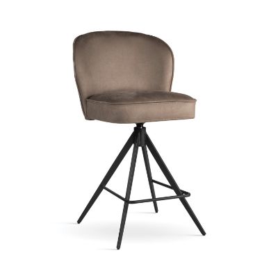 Scaun bar rotatriv taupe/negru Aniel Supreme Twist M